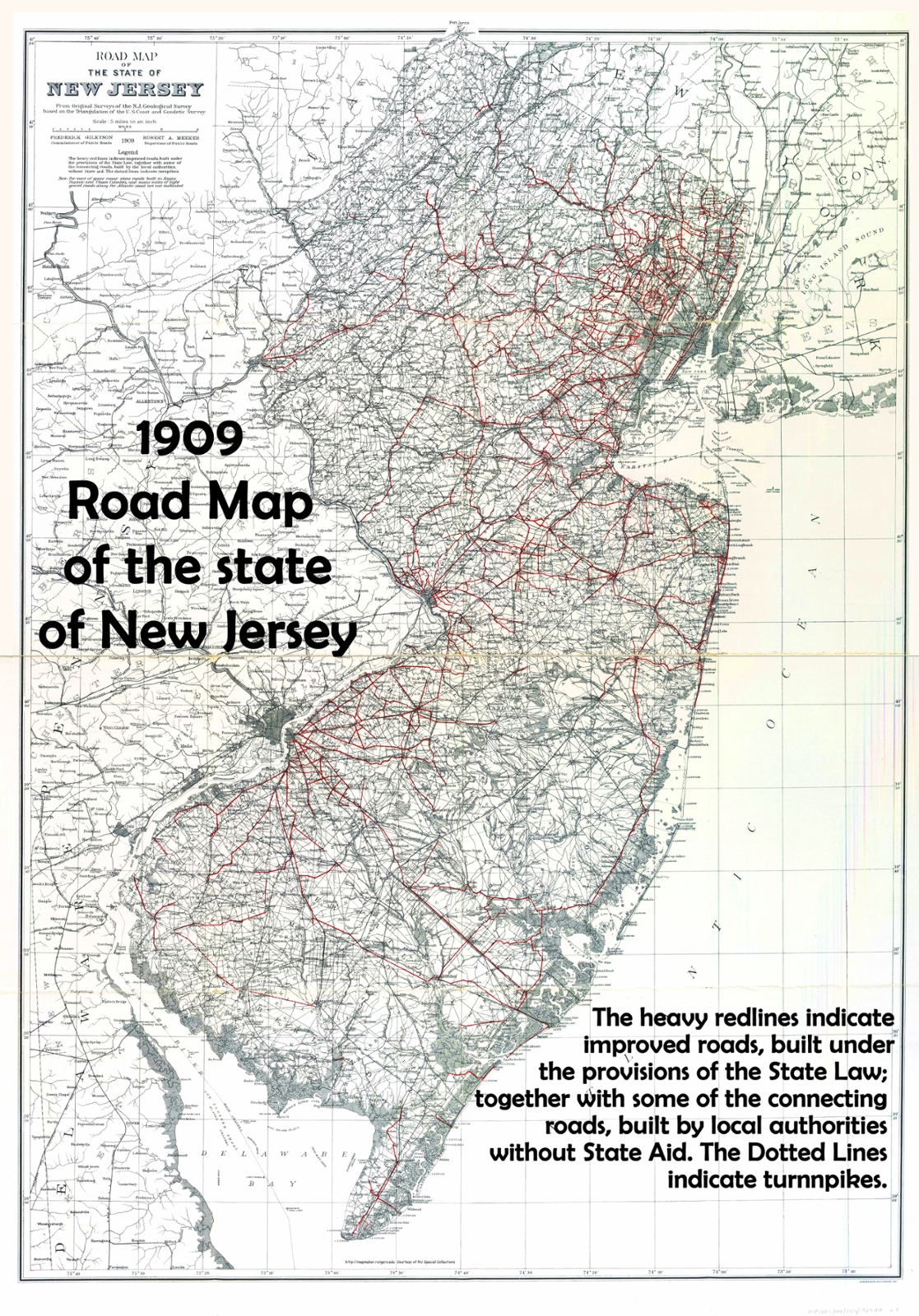 1909: Map of NJ